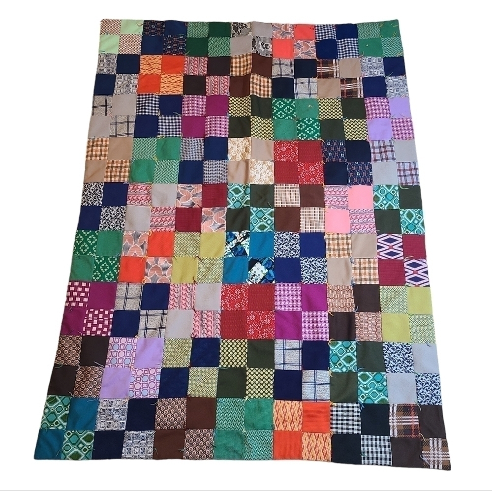 Unbranded | Multicolored Mixed Print Patchwork Handmade Blanket (One Size)